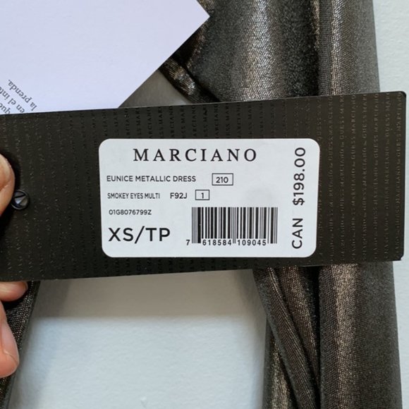 ❗️SOLD❗️Marciano by Guess Eunice Metallic Dress Size XS - Picture 7 of 9